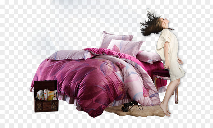 Beauty And Home Bed Frame Sheet Bedding PNG