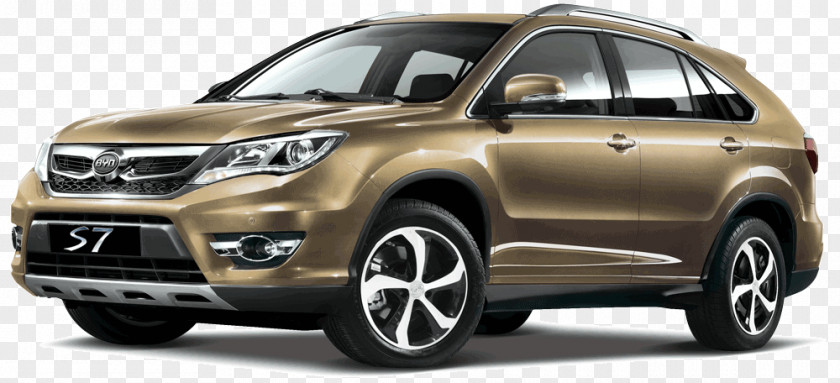 Champagne Gold BYD Auto S6 Sport Utility Vehicle Car PNG