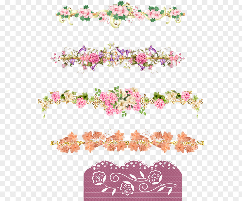 Flower Floral Design Vignette PNG