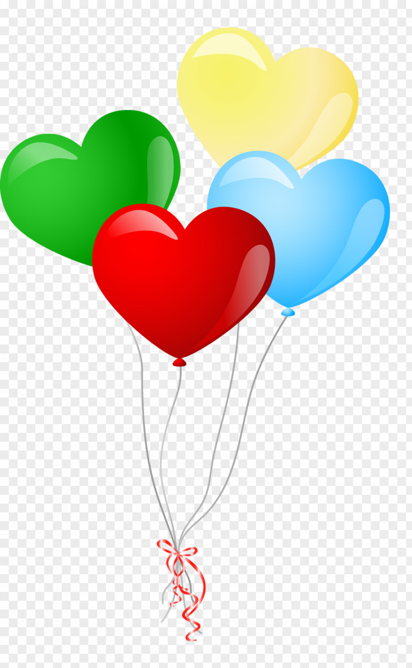 Beautiful Beautifully Colored Balloons Balloon Heart Valentines Day Clip Art PNG