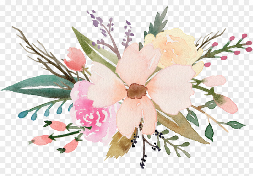 Branch Flower Arranging Bouquet Of Flowers Drawing PNG