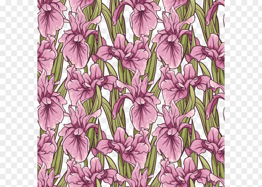 Hand-painted Purple Tulips Drawing Flower Tulip Pattern PNG