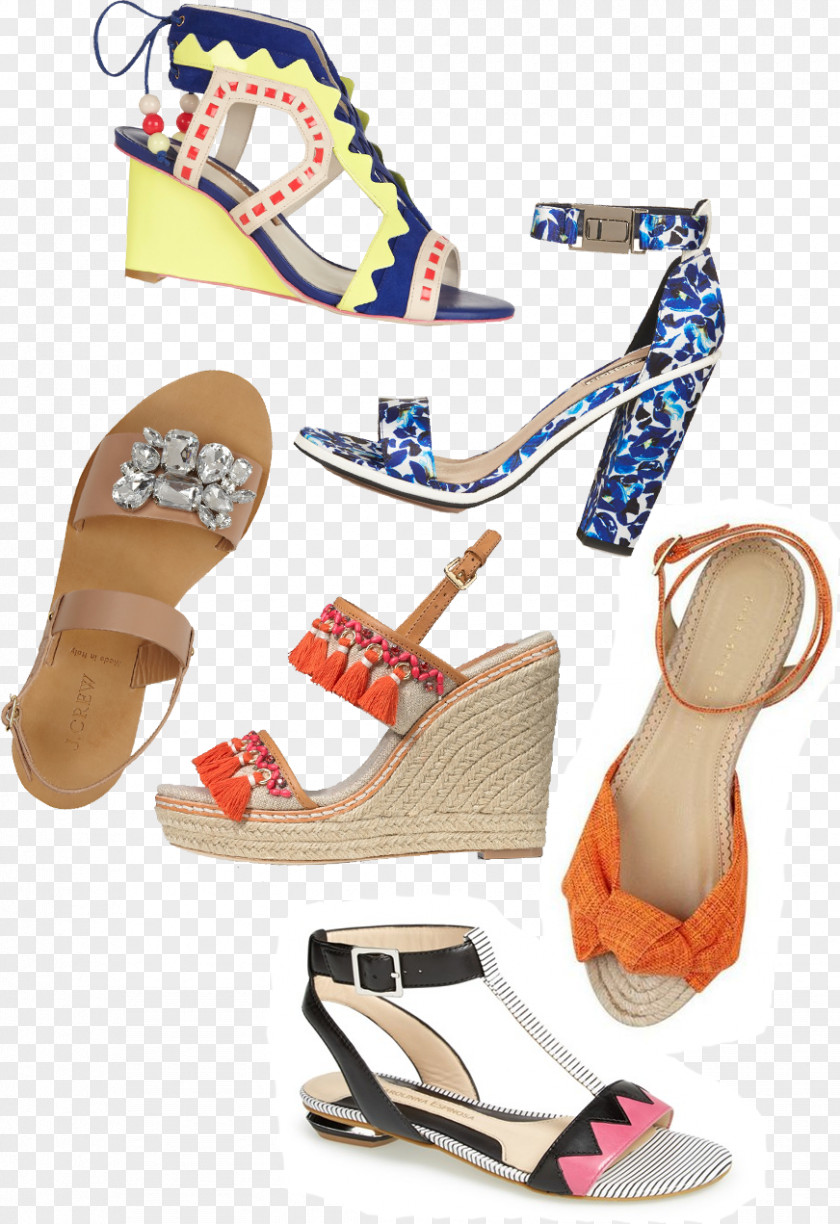 Sandal High-heeled Shoe Fashion Wedge PNG