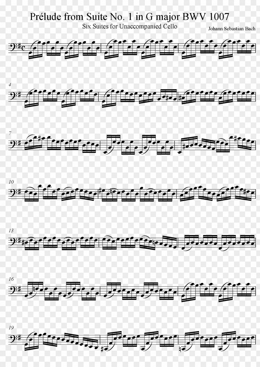 Music Document Suite No. 1 Cello Suites PNG no. Suites, Saxophone clipart PNG