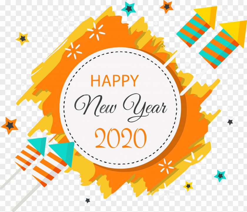 Logo Leaf Happy New Year 2020 Years PNG