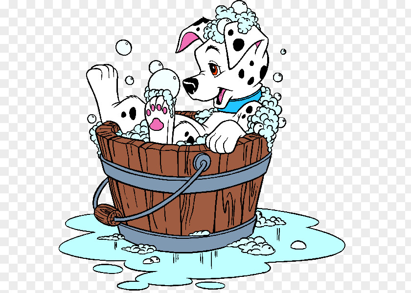 Medicated Bath Dalmatian Dog Puppy Bathing Wall Decal Bathtub PNG