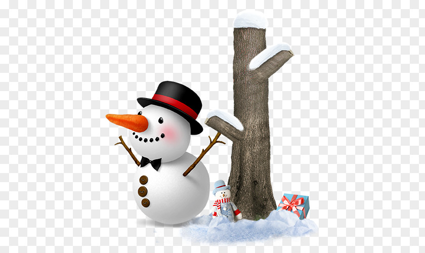Snowman Christmas Gift Cute Elements Santa Claus Yamate Decoration Card PNG