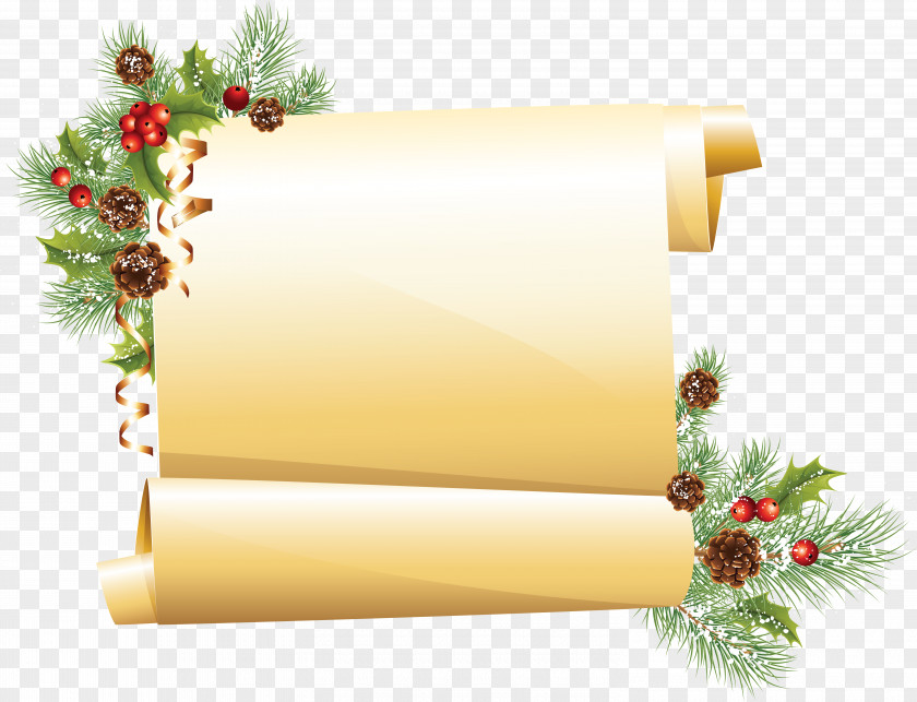 Burning Letter A Santa Claus Paper Scroll Christmas Clip Art PNG