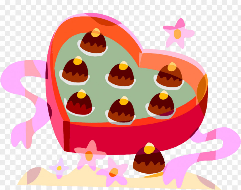 Cartoon Chocolate Valentine's Day Heart Clip Art PNG