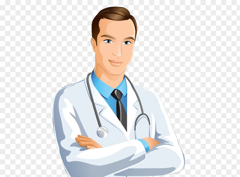 Gesture White Coat Doctor Cartoon PNG