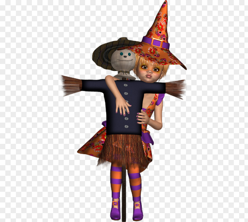 Halloween Doll Witch Scarecrow Pumpkin PNG