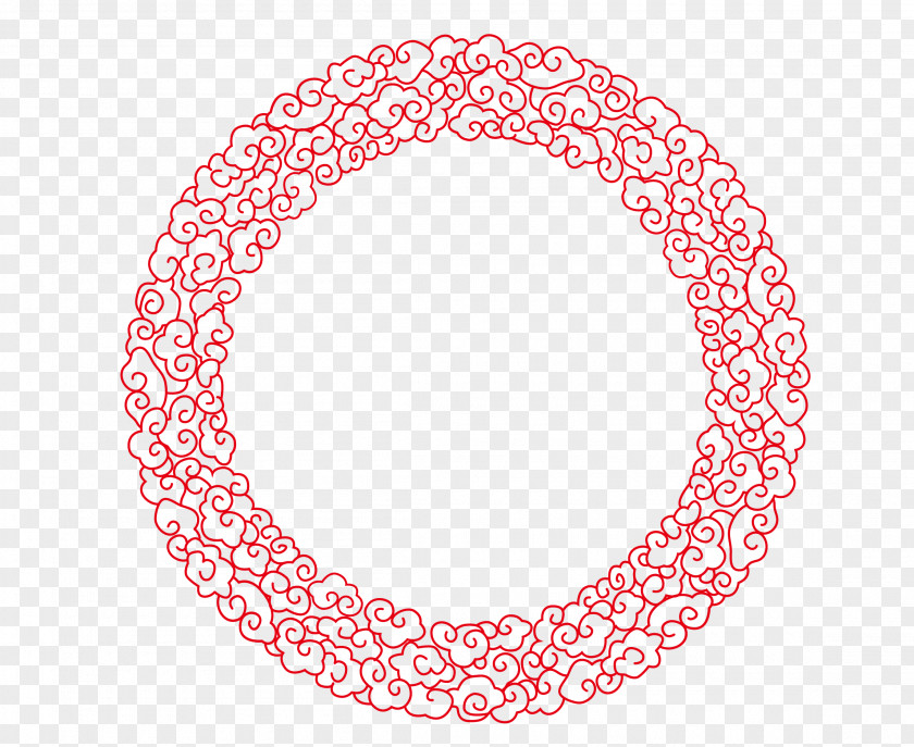 Vector Chinese-style Clouds Round Border Picture Circle Euclidean PNG