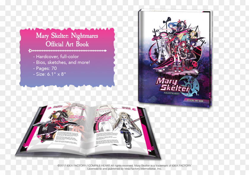 Book Kangokutō Mary Skelter Compile Heart PlayStation Vita Artist's PNG