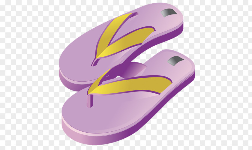 Cartoon Cute Purple Flip-flops Decorated Slipper Clip Art PNG