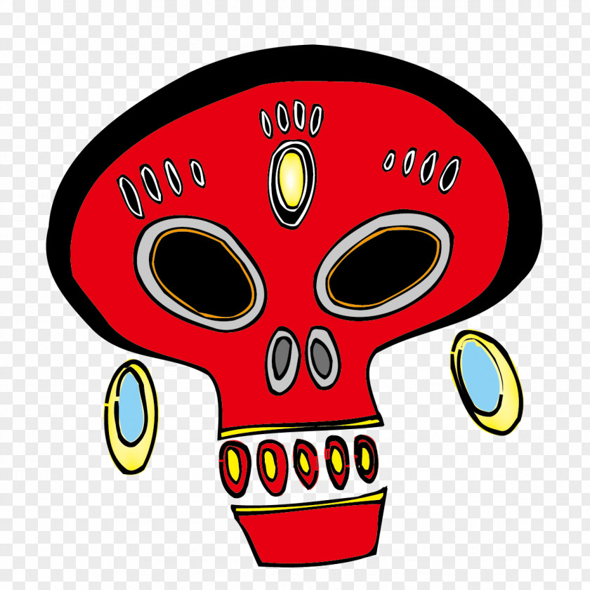 Hungry Ghost Skull Material Mask Drawing Illustration PNG