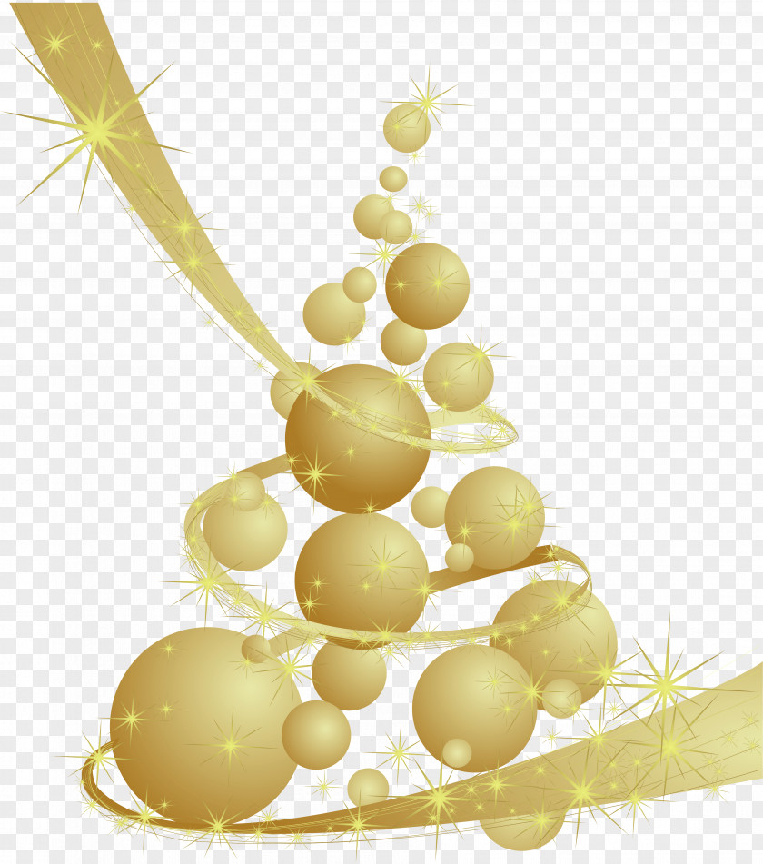 Pearls Christmas Tree Decoration Santa Claus Party PNG