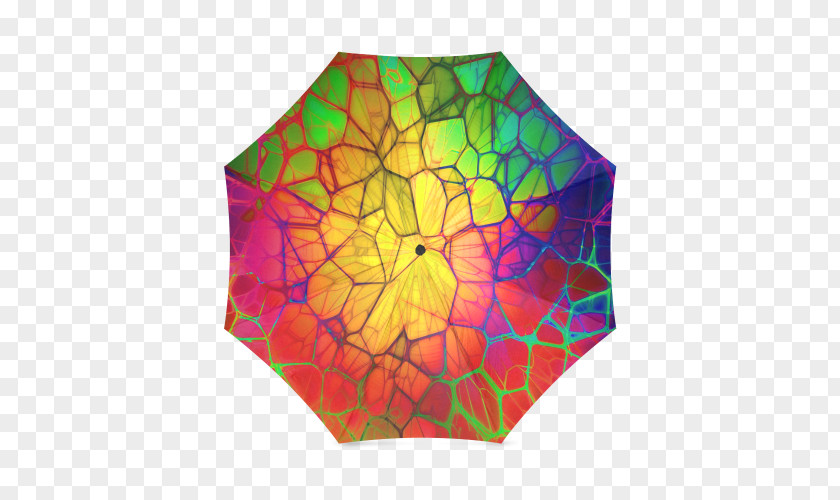 Umbrella Window Design Stained Glass PNG