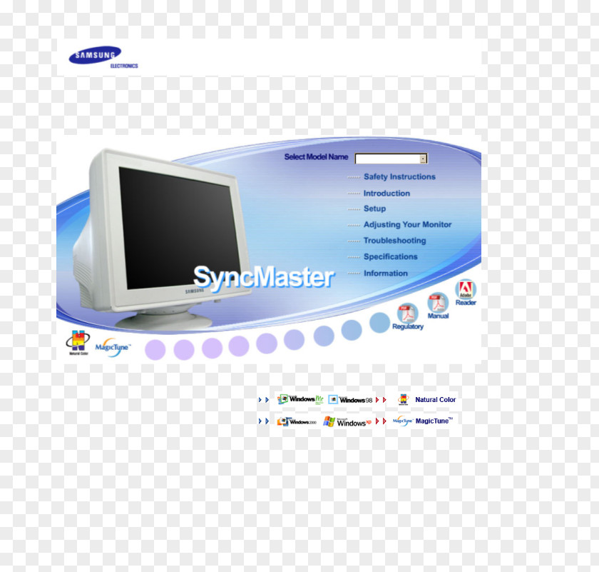 First Aider Computer Monitors Product Manuals Adobe Reader Samsung SyncMaster 710T 510N PNG