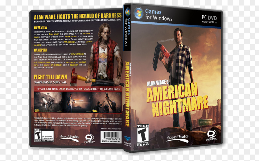 Toy Alan Wake's American Nightmare PC Game Video PNG