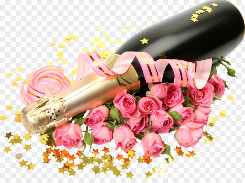22 March Champagne Cocktail Sparkling Wine Flower Bouquet PNG