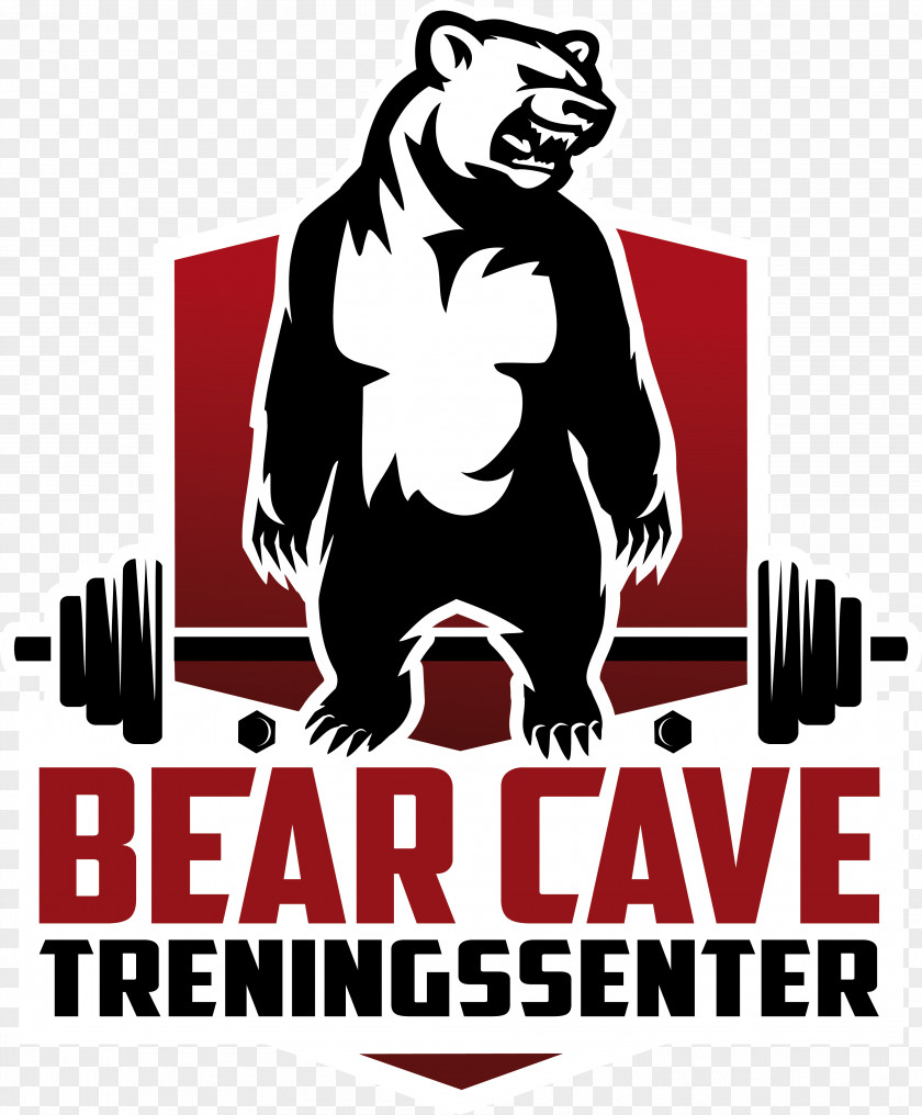 Cave Bear Illustration Logo Clip Art Weight Training Fitness Centre PNG