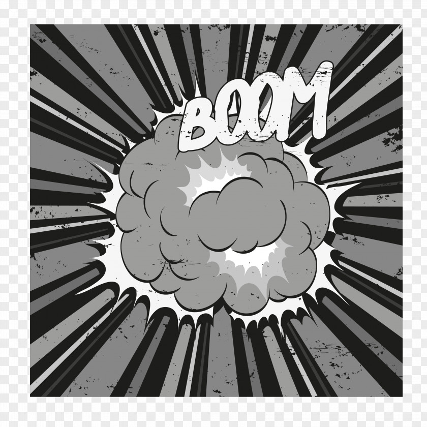 Comic Exploded Cloud Material Cartoon Comics Speech Balloon Explosion PNG