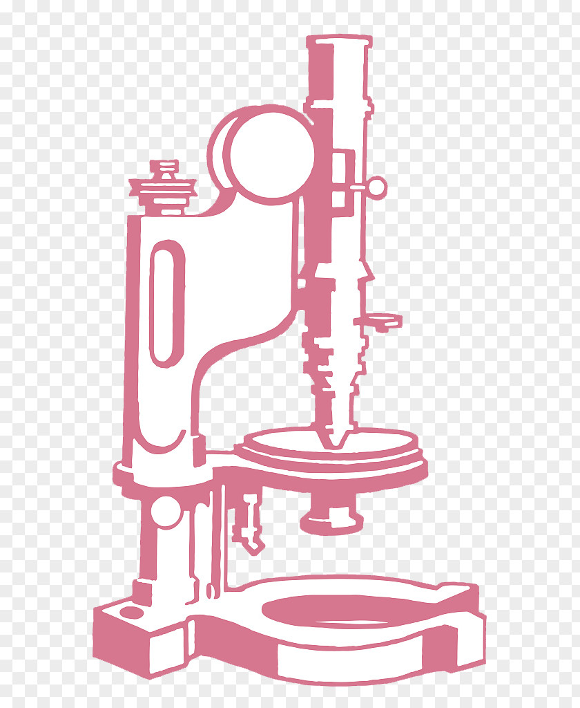 Pink Microscope Illustration PNG