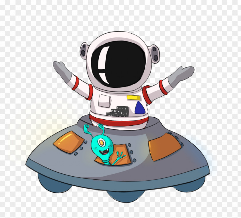 Astronaut Spacecraft Cartoon PNG