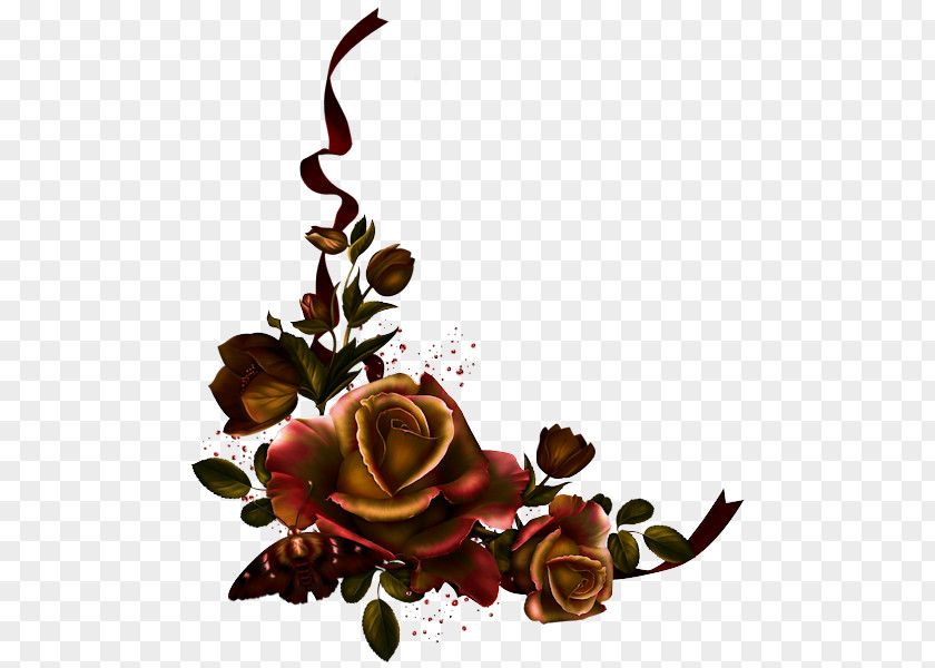 Brown Card Rose Flower Paper Clip Art PNG