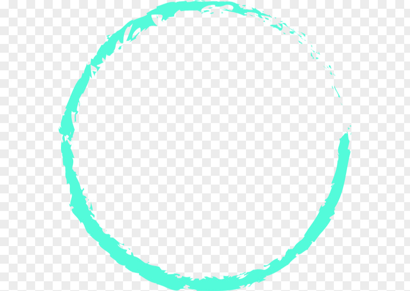 Oval Teal Circle Design PNG