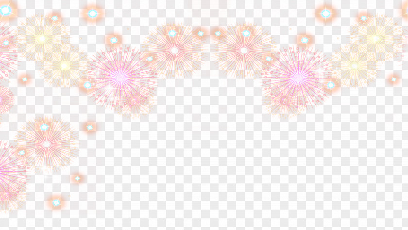 Pink Fresh Fireworks Glow Effect Elements Petal Pattern PNG