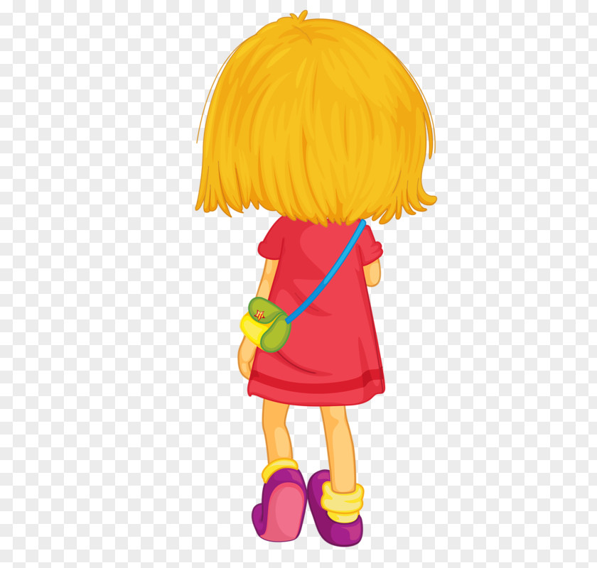 Yellow Cartoon Drawing PNG Drawing, Yellow-haired girl clipart PNG