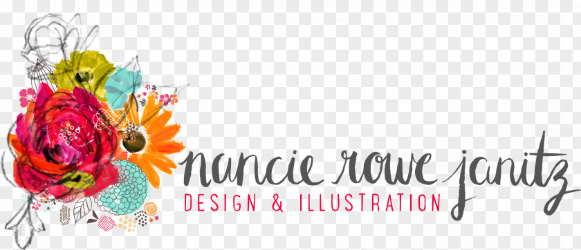 Design Floral Art Watercolor Painting Logo PNG