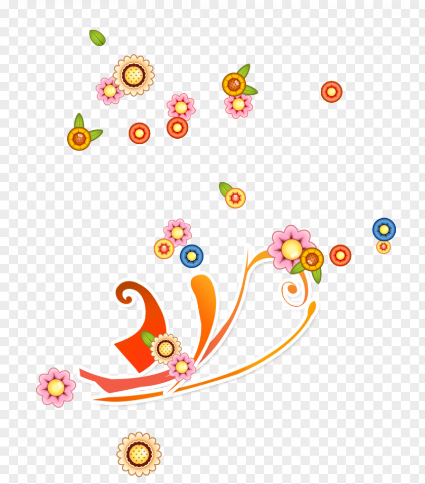Small Floral Decoration Material Clip Art PNG