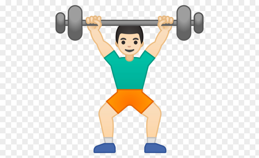 Weightlifting Exercise Emoji Physical Fitness Weight Training Olympic PNG