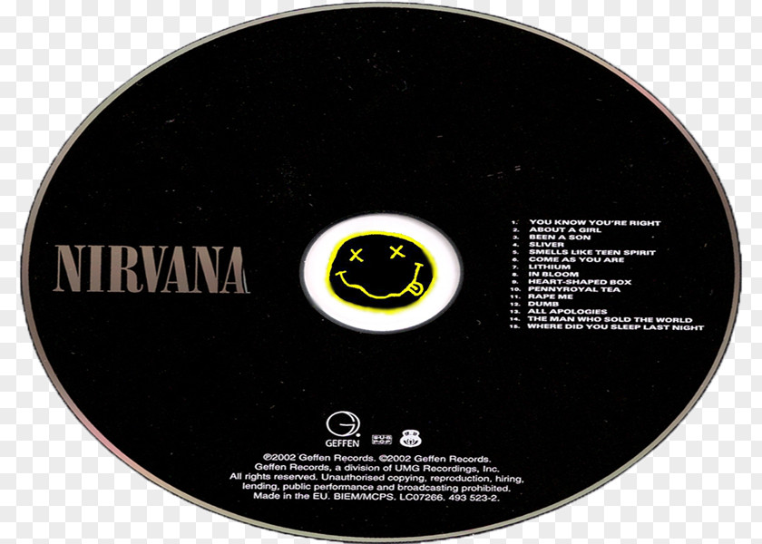Nirvana Smiley Compact Disc Bonus Track Album Audio PNG