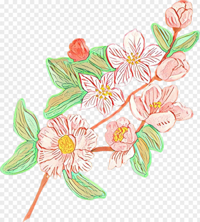 Floral Design Cut Flowers Illustration Pattern PNG