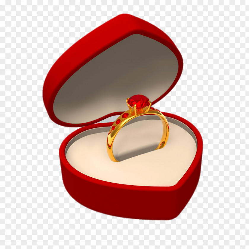 Ruby Ring Engagement Stock Photography Gold Box PNG