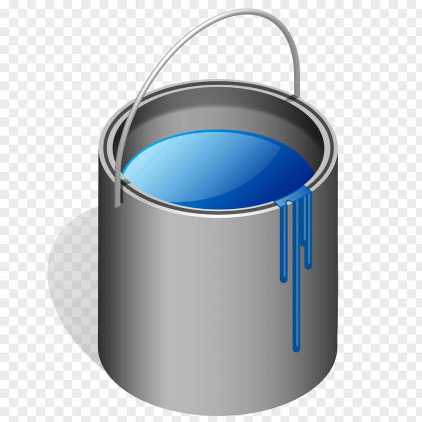 Blue Can Cliparts Paint Bucket Clip Art PNG