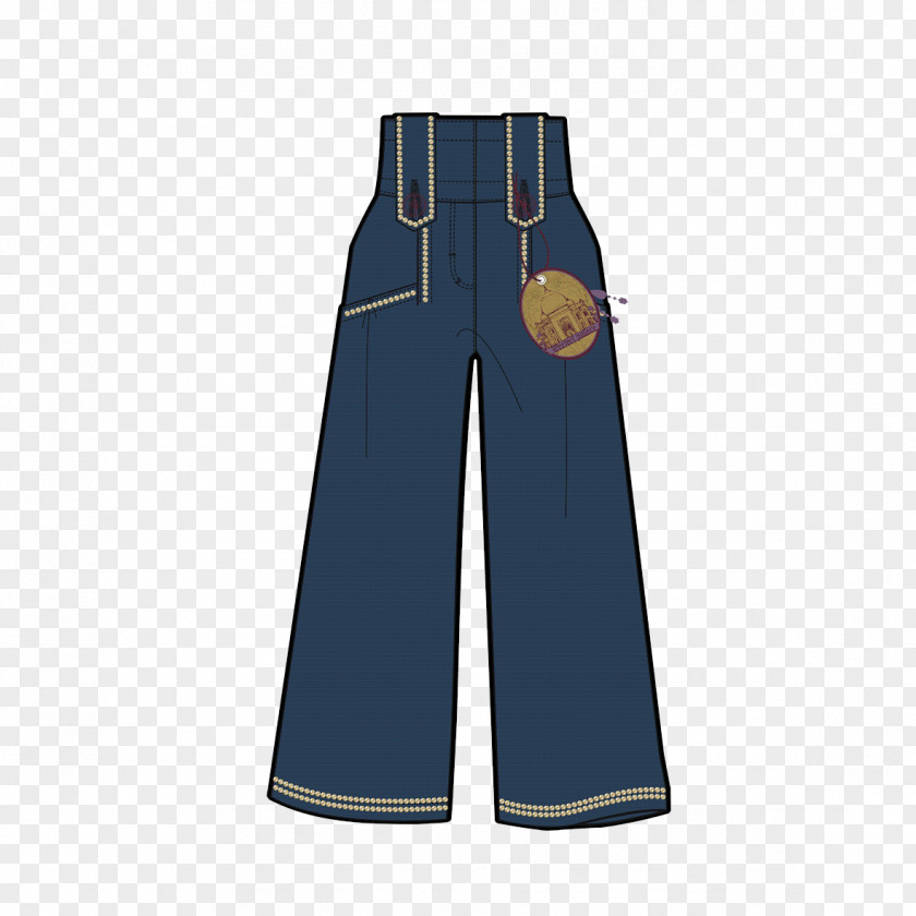 Cartoon Jeans Cowboy Designer Bell-bottoms PNG