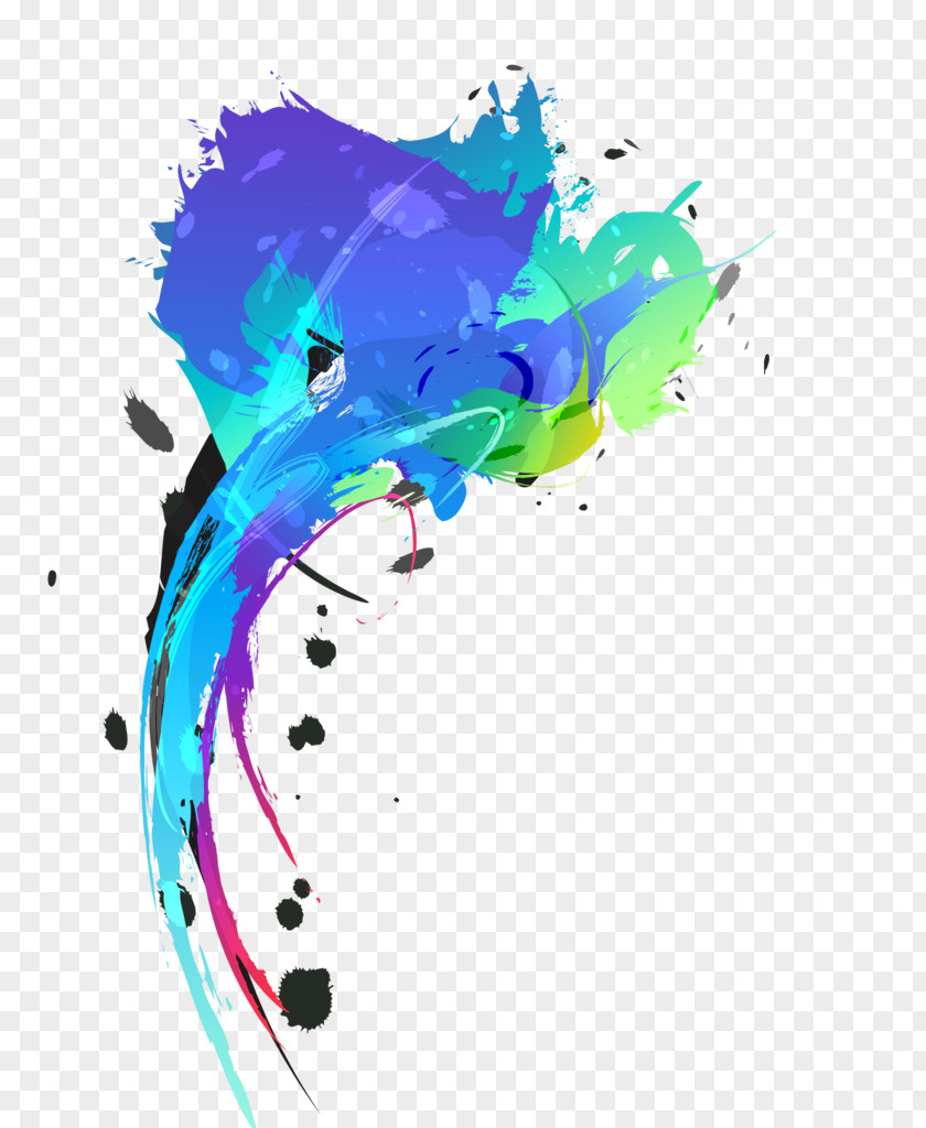Design Color Ink Splash Desktop Wallpaper Blue PNG