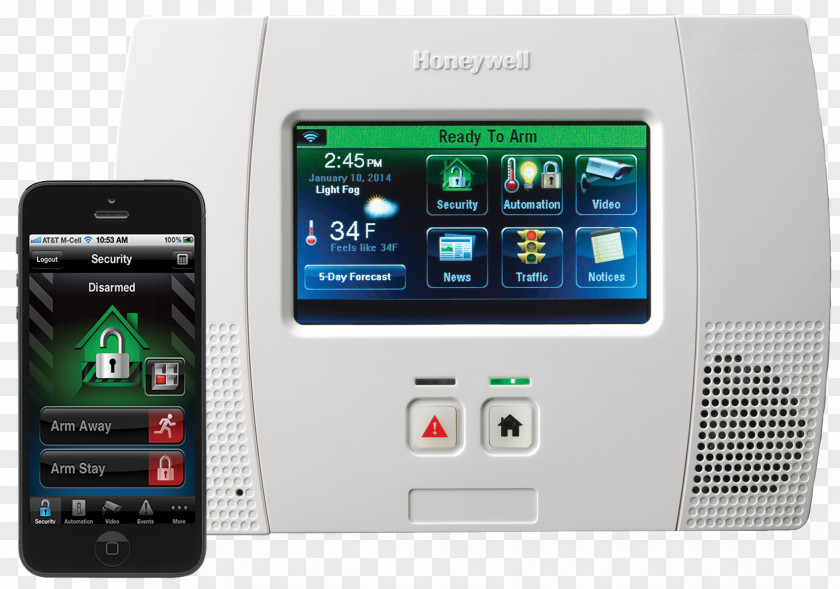Platform Honeywell Security Alarms & Systems Home Automation PNG