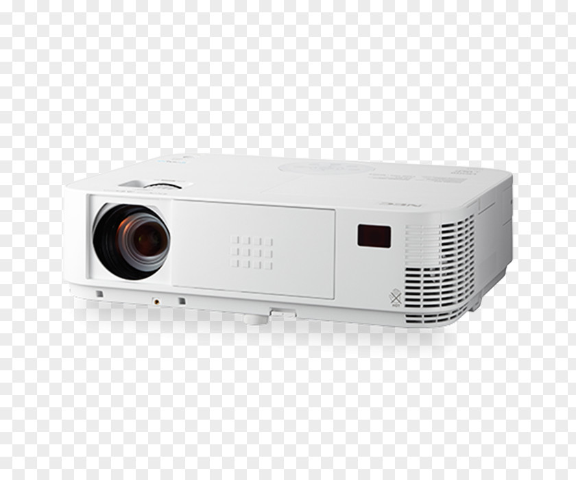 720pHDTV16:10 NEC M363X 3600ANSI Lumens DLP XGA (1024x768) Desktop White 60003980 Digital Light ProcessingProjector Multimedia Projectors Display NP-M363W 3D Ready Projector PNG