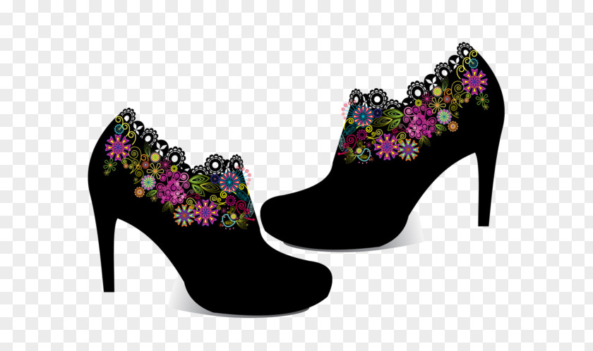 Black Shoes Shoe Designer High-heeled Footwear PNG