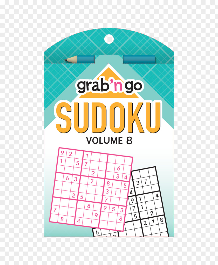 Grab 'n Go Puzzles Sudoku: Cardinal-sapphire Edition Apple-vermillion Paperback Brand PNG