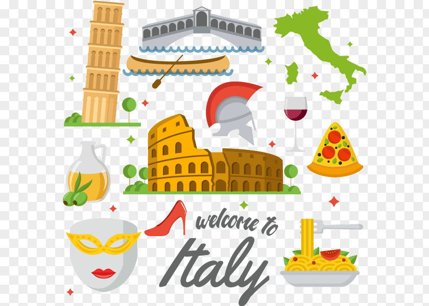 Italy Landmark Pisa Italian Cuisine Clip Art PNG