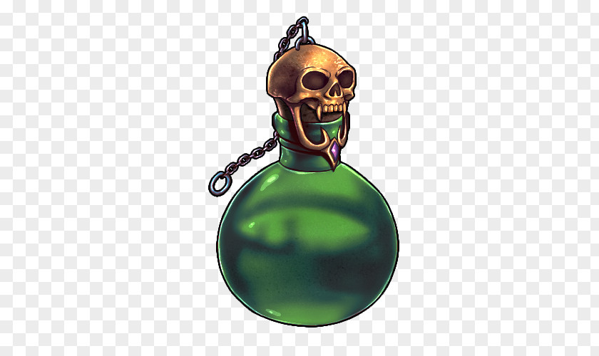 Poison Vial Necklace Glass Bottle Christmas Ornament Day PNG