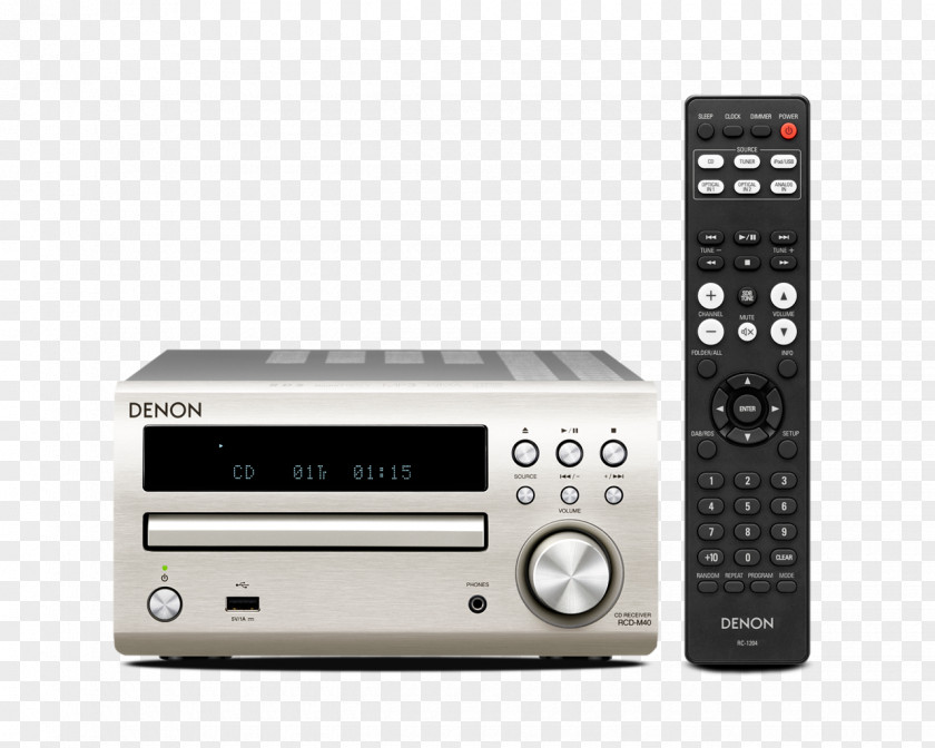 Radio Denon High Fidelity Digital Audio Broadcasting CD Player Receiver PNG