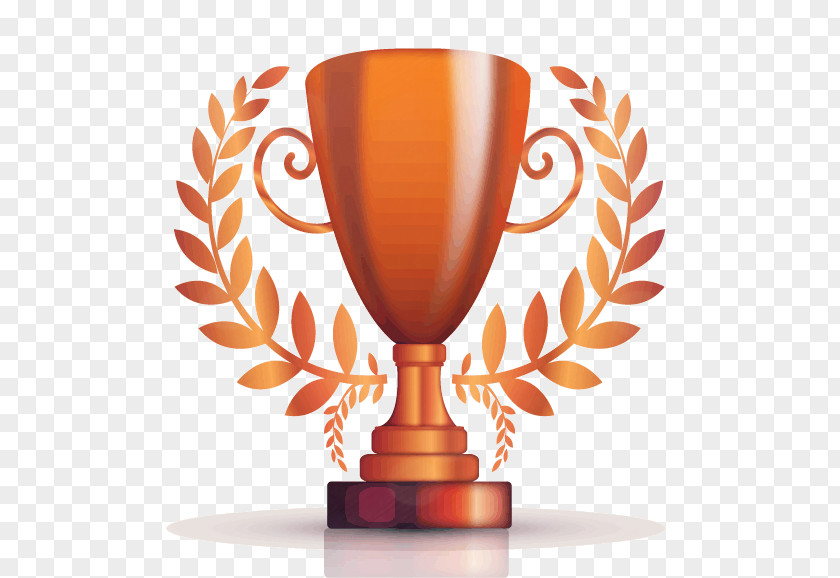 Vector Hand-painted Trophy Award Clip Art PNG