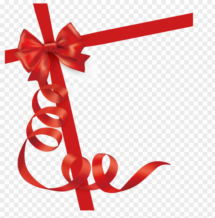 Elegant Holiday Ribbons Red Ribbon Gift Card Royalty-free PNG